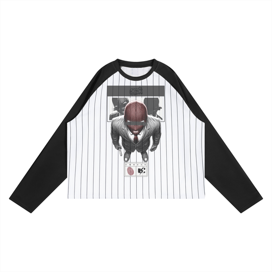 Unisex Striped Raglan Long Sleeve T-Shirt