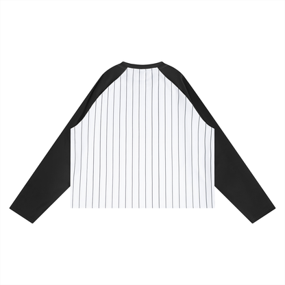 Unisex Striped Raglan Long Sleeve T-Shirt