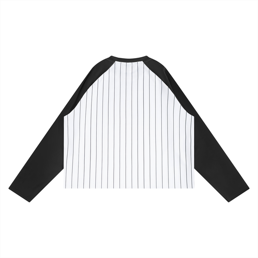 Unisex Striped Raglan Long Sleeve T-Shirt