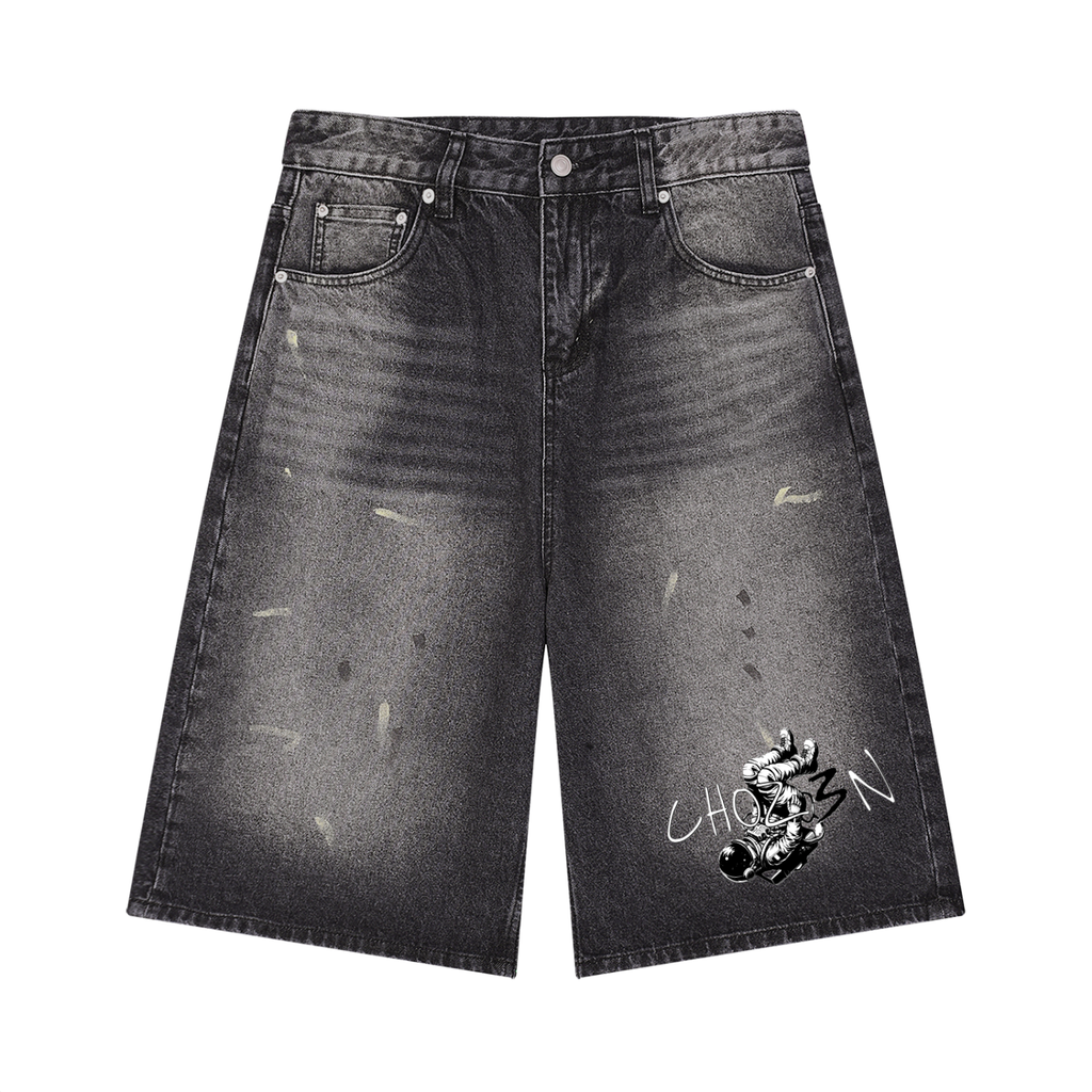 CHOZ3N Vintage Wash Denim Shorts