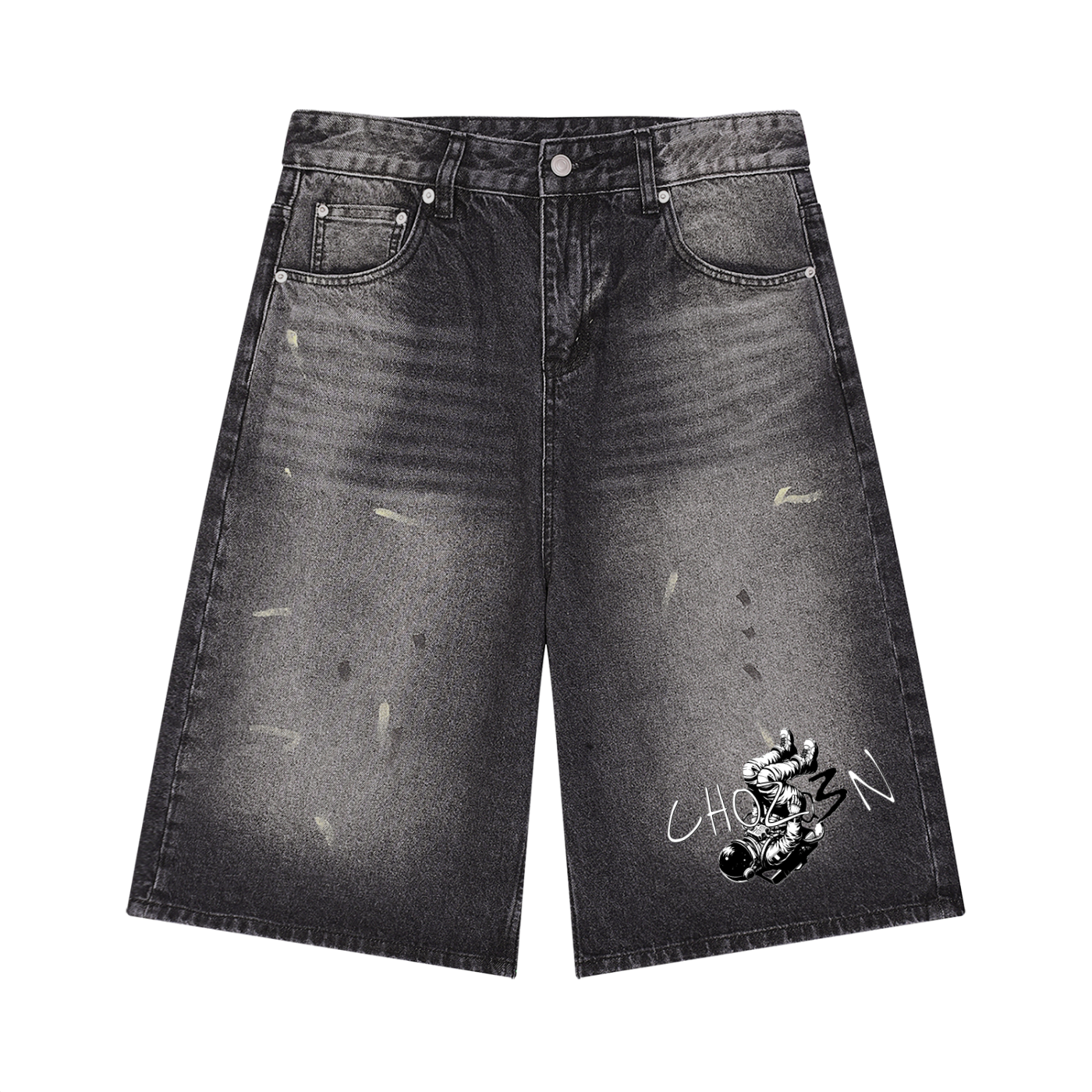CHOZ3N Vintage Wash Denim Shorts