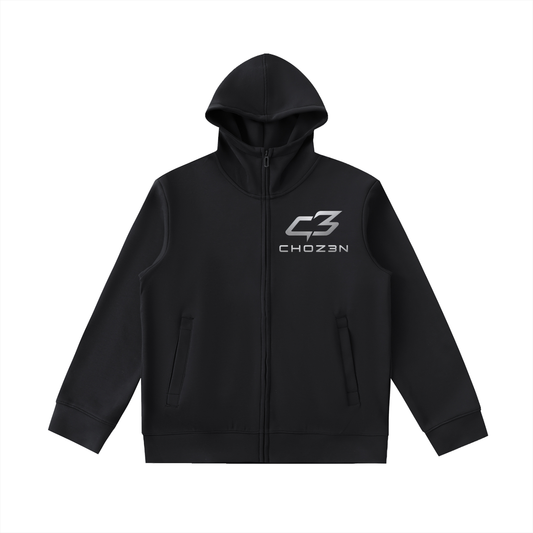 Essential Heavyweight High Neck  Zip-Up Hoodie
