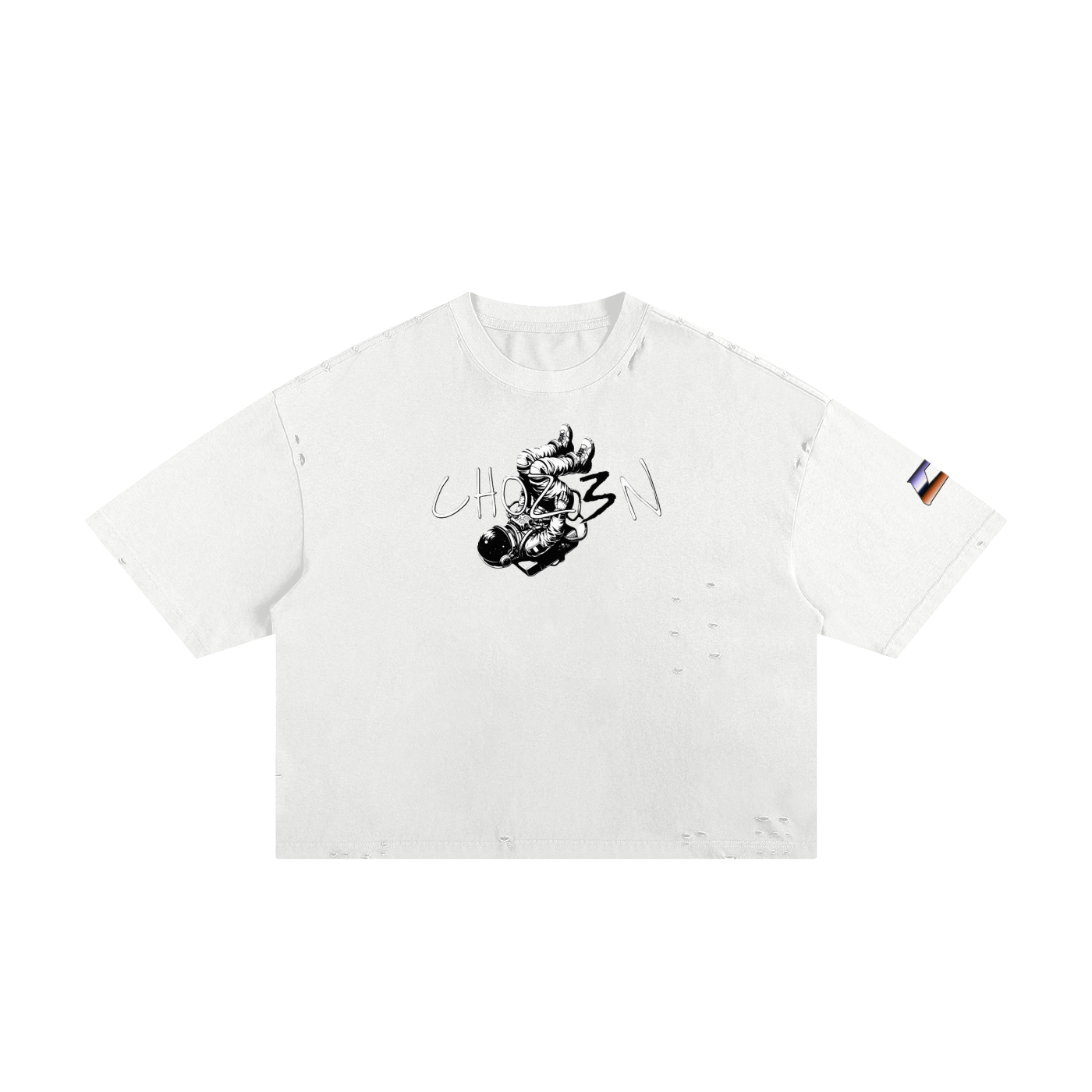 In Space Classic Frayed Boxy Tee